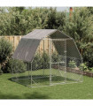 vidaXL Chicken Run with Roof 2.5x2x2.25 m Galvanised Steel