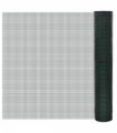 vidaXL Chicken Wire Fence Galvanised Steel 1x25 m Green