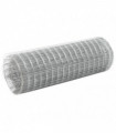 vidaXL Chicken Wire Fence Galvanised Steel 25x0.5 m Silver