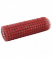vidaXL Chicken Wire Fence Steel with PVC Coating 10x0.5 m Red