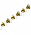 vidaXL Christmas Pathway Trees 6 pcs with Warm White LEDs 45 cm PVC