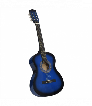 vidaXL Classical Guitar for Beginner with Bag Blue 3/4 36"