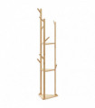 vidaXL Coat Stand with Hooks and Shelves 39x33x166 cm Bamboo