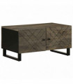 vidaXL Coffee Table Black 80x50x40 cm Solid Wood Mango