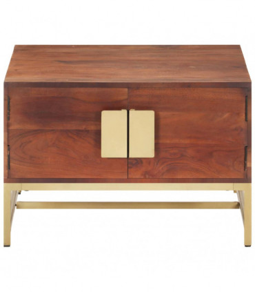 vidaXL Coffee Table Honey Brown 67x67x45 cm Solid Acacia Wood