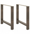 vidaXL Coffee Table Legs Natural Steel 2 pcs 80x(72-73) cm Steel