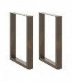 vidaXL Coffee Table Legs U-Shaped 2 pcs Natural Steel 60x(72-73) cm Steel