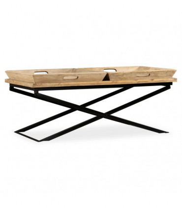 vidaXL Coffee Table Solid Mango Wood 110x55x42 cm