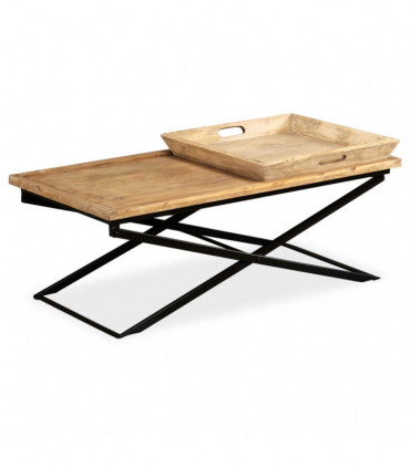 vidaXL Coffee Table Solid Mango Wood 110x55x42 cm