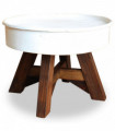 vidaXL Coffee Table Solid Reclaimed Wood 60x45 cm White