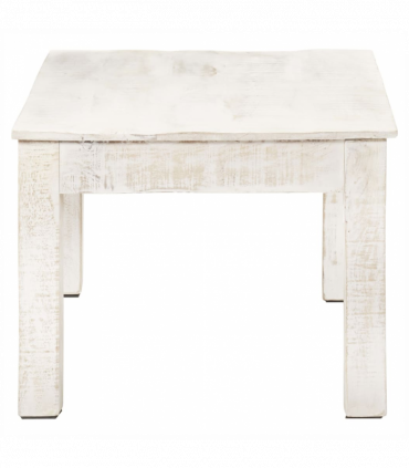 vidaXL Coffee Table White 110x60x45 cm Solid Mango Wood
