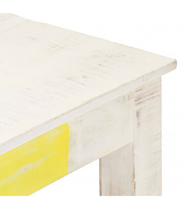 vidaXL Coffee Table White 110x60x45 cm Solid Mango Wood