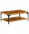 vidaXL Coffee Table with Shelf 100x60x35 cm Solid Reclaimed Wood