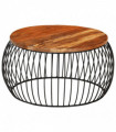 vidaXL Coffee Table Ø68 cm Solid Reclaimed Wood