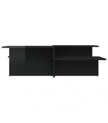 vidaXL Coffee Tables 2 pcs High Gloss Black Engineered Wood
