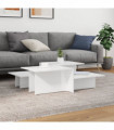 vidaXL Coffee Tables 2 pcs High Gloss White Engineered Wood