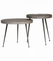 vidaXL Coffee Table 2 pcs Silver Engineered Wood