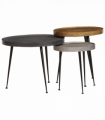 vidaXL Coffee Table 3 pcs Multicolour Engineered Wood