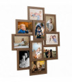 vidaXL Collage Photo Frame for 10x(10x15 cm) Picture Light Brown MDF