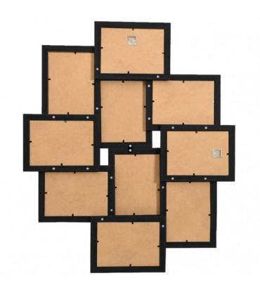 vidaXL Collage Photo Frame for 10x(13x18 cm) Picture Black MDF