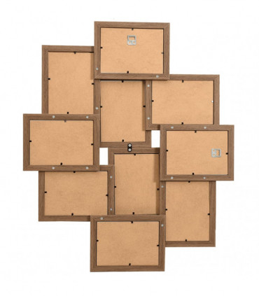 vidaXL Collage Photo Frame for 10x(13x18 cm) Picture Light Brown MDF