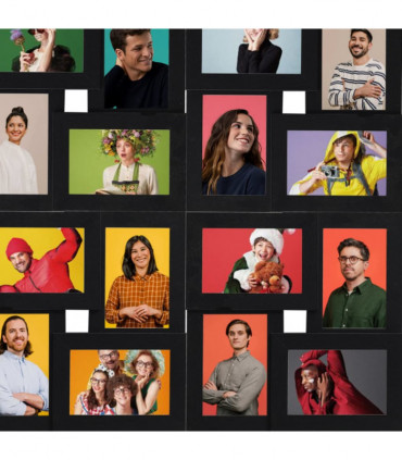 vidaXL Collage Photo Frame for 24x(10x15 cm) Picture Black MDF