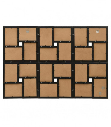 vidaXL Collage Photo Frame for 24x(10x15 cm) Picture Black MDF