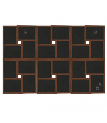 vidaXL Collage Photo Frame for 24x(13x18 cm) Picture Dark Brown MDF