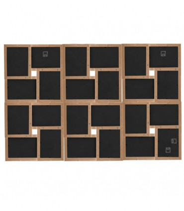 vidaXL Collage Photo Frame for 24x(13x18 cm) Picture Light Brown MDF