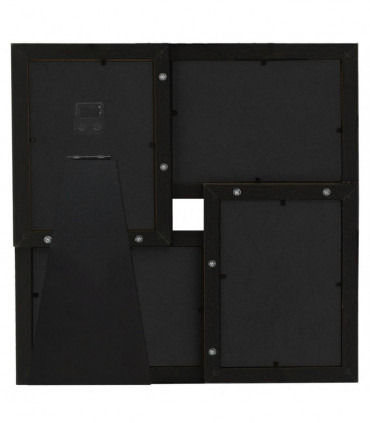 vidaXL Collage Photo Frame for 4x(10x15 cm) Picture Black MDF
