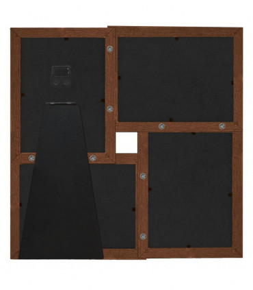 vidaXL Collage Photo Frame for 4x(10x15 cm) Picture Dark Brown MDF