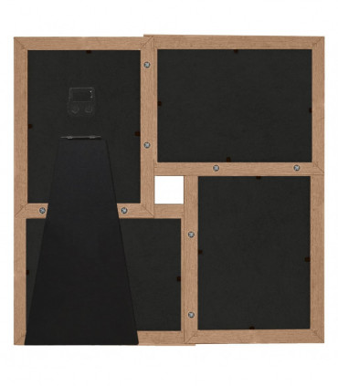 vidaXL Collage Photo Frame for 4x(10x15 cm) Picture Light Brown MDF