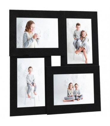 vidaXL Collage Photo Frame for 4x(13x18 cm) Picture Black MDF