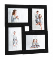 vidaXL Collage Photo Frame for 4x(13x18 cm) Picture Black MDF