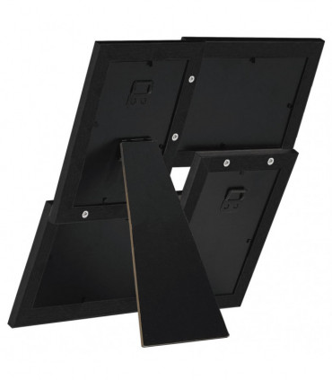 vidaXL Collage Photo Frame for 4x(13x18 cm) Picture Black MDF
