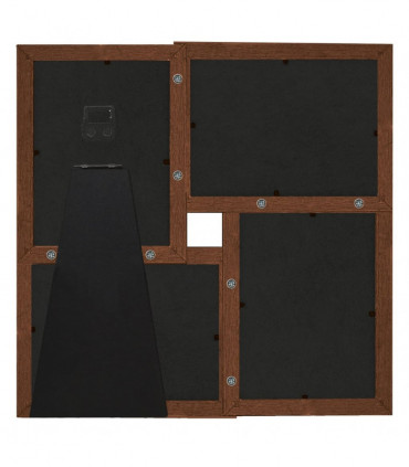 vidaXL Collage Photo Frame for 4x(13x18 cm) Picture Dark Brown MDF