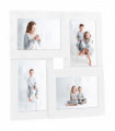 vidaXL Collage Photo Frame for 4x(13x18 cm) Picture White MDF