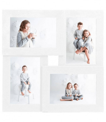 vidaXL Collage Photo Frame for 4x(13x18 cm) Picture White MDF