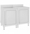 vidaXL Commercial Kitchen Sink Cabinet Stainless Steel 120x60x96 cm