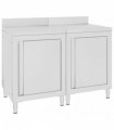 vidaXL Commercial Work Table Cabinet 120x60x96 cm Stainless Steel
