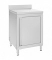 vidaXL Commercial Work Table with Cabinet 60x60x96 cm Stainless Steel