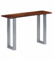 vidaXL Console Table 115x35x76 cm Solid Aacia Wood and Iron