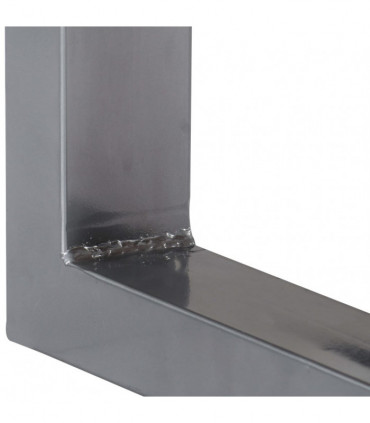 vidaXL Console Table 115x35x76 cm Solid Aacia Wood and Iron