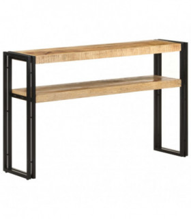 vidaXL Console Table 120x30x75 cm Rough Mango Wood