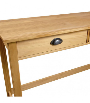 vidaXL Console Table Hill with 2 Drawers 110x45x74 cm Solid Pine Wood