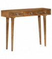vidaXL Console Table Solid Mango Wood 102x30x79 cm
