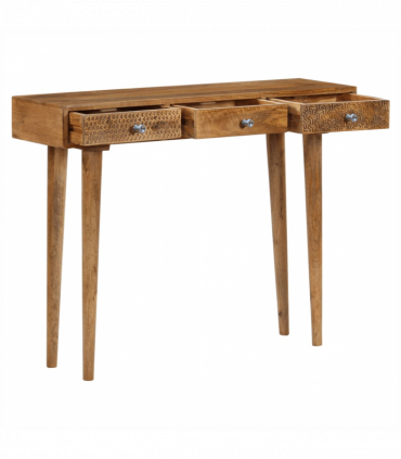 vidaXL Console Table Solid Mango Wood 102x30x79 cm