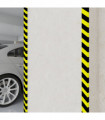 vidaXL Corner Protectors 2 pcs Yellow&Black 6x2x101.5 cm PU