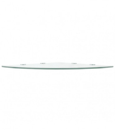 vidaXL Corner Shelf with Chrome Supports Glass Clear 45x45 cm