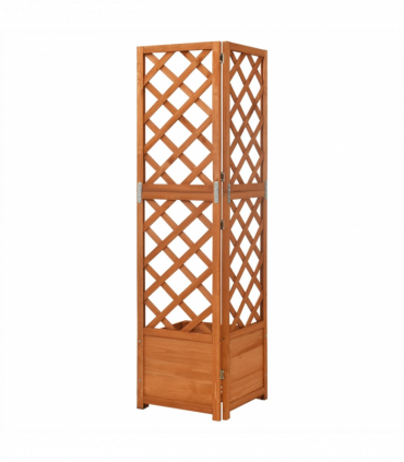 vidaXL Corner Trellis Planter 40x40x150 cm Solid Fir Wood